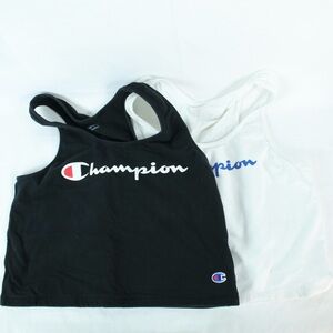 Champion Cropped Tank Top Bundle 1 Black + 1 White Womens Size: XL